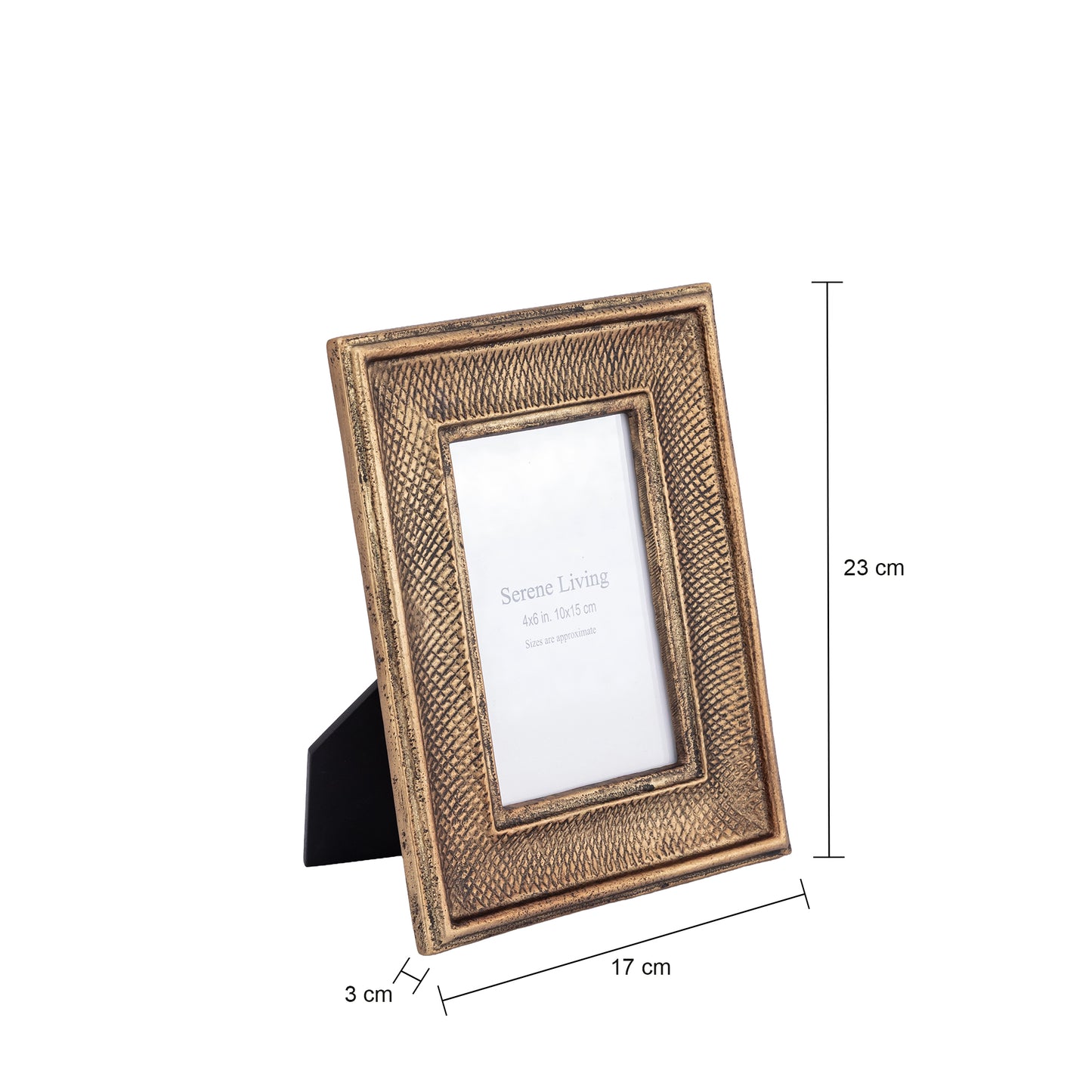 Metal Photo Frame Medium (4"x6") Antique Brass Finish | Milford