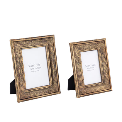 Metal Photo Frame Medium (4"x6") Antique Brass Finish | Milford