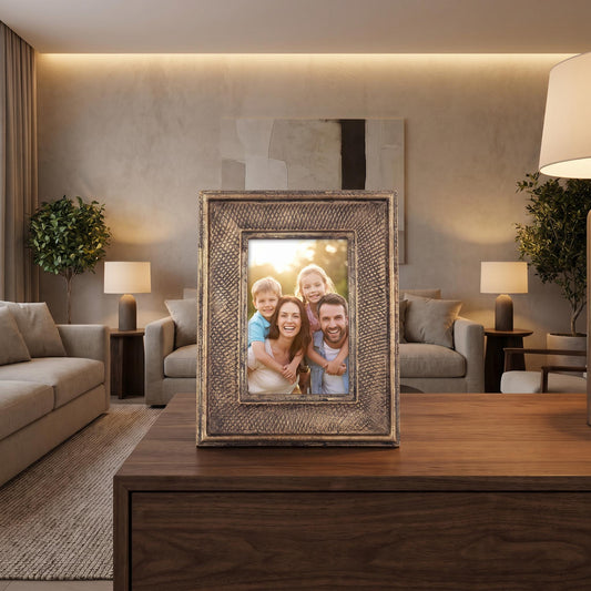 Metal Photo Frame Medium (4"x6") Antique Brass Finish | Milford