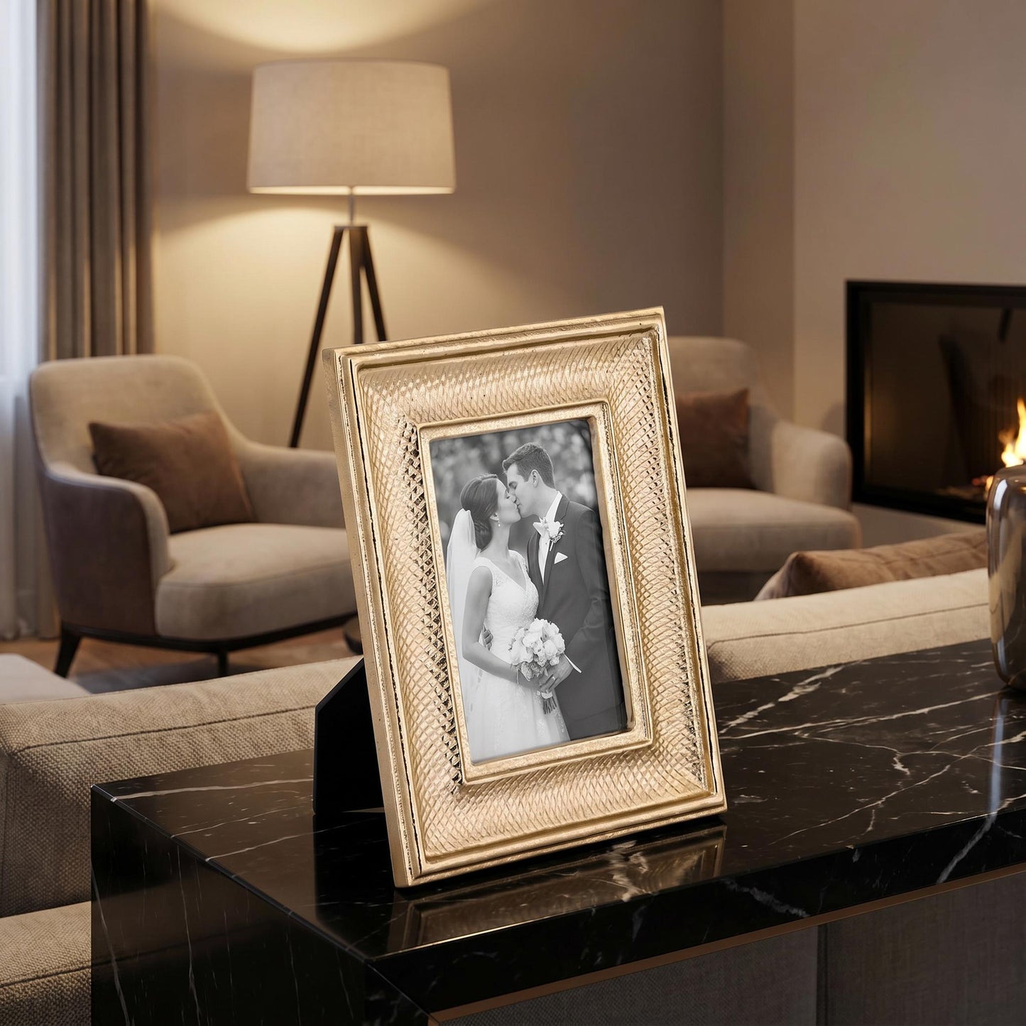 Metal Photo Frame Small (4"x6") Gold Finish | Milford