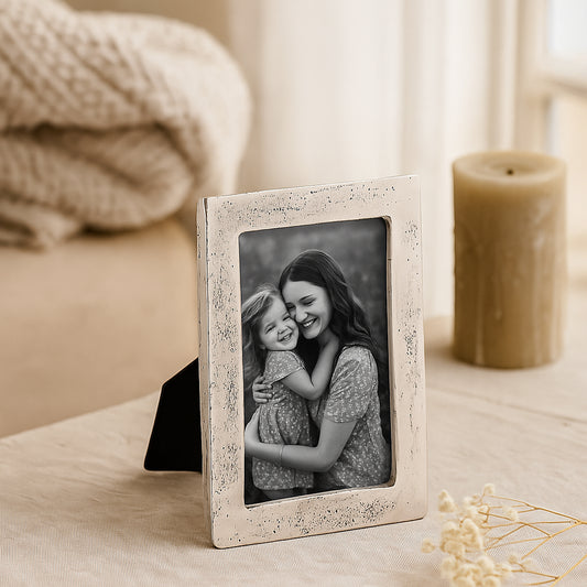 Stafford Metal Photo Frame Small Antique Silver (4"x6")