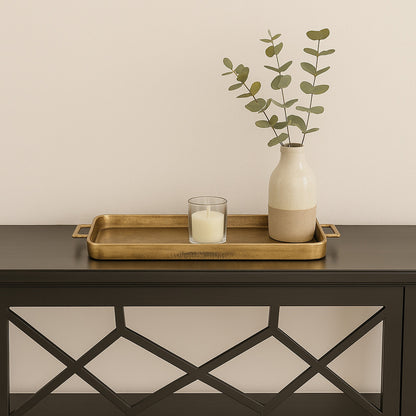 Bolsover Rectangular Decorative Tray Antique Brass Finish