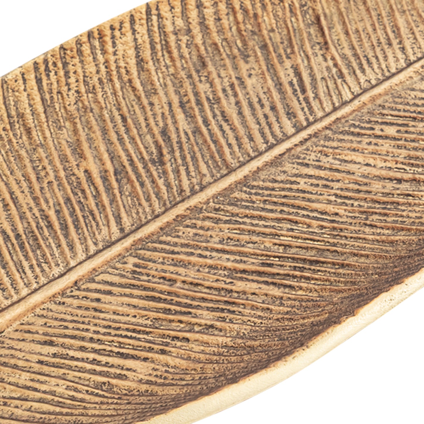 Close-up of a textured decorative tray with a diagonal grain pattern.