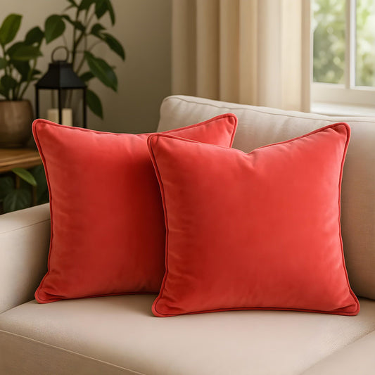 Cotton Velvet Cushion Cover Blush Pink