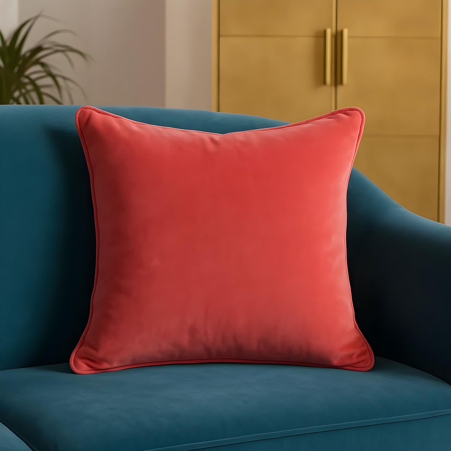 Cotton Velvet Cushion Cover Blush Pink