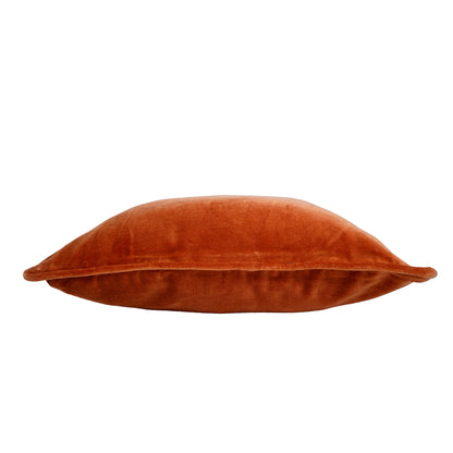 Cotton Velvet Cushion Cover Burnt Orange