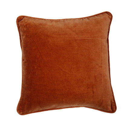 Cotton Velvet Cushion Cover Burnt Orange