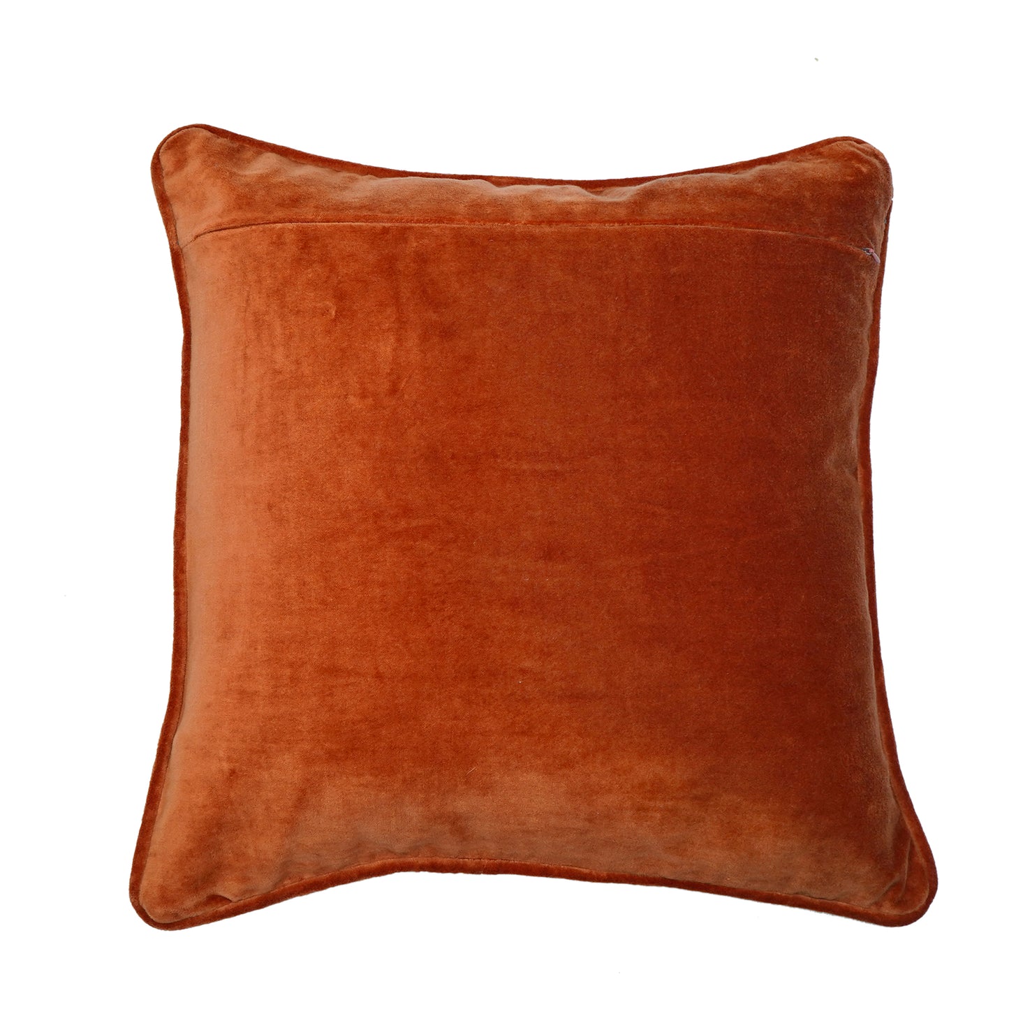 Cotton Velvet Cushion Cover Burnt Orange