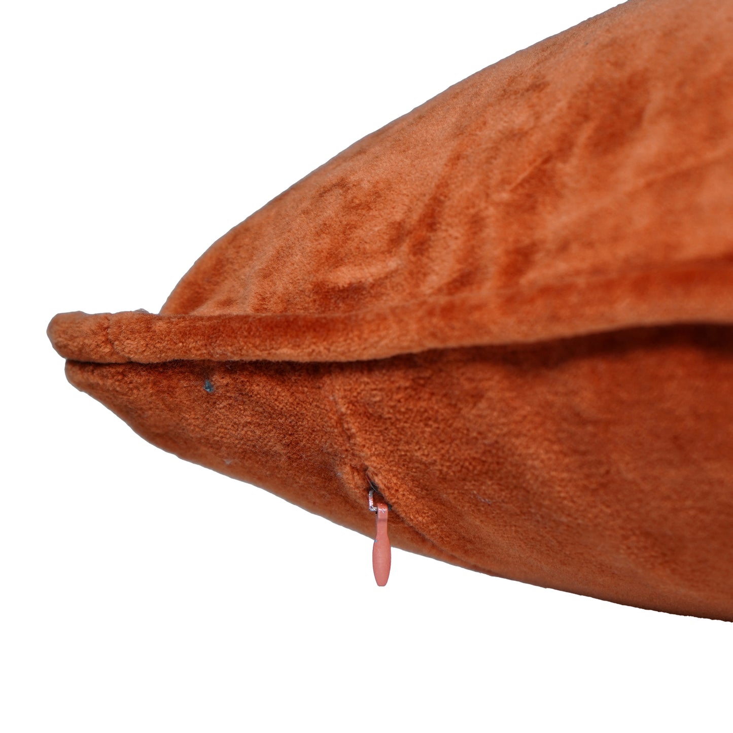 Cotton Velvet Cushion Cover Burnt Orange