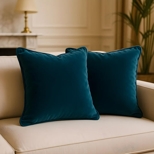 Cotton Velvet Cushion Cover Emerald Green