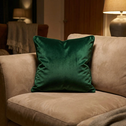 Cotton Velvet Cushion Cover Fern Green - 1 Piece