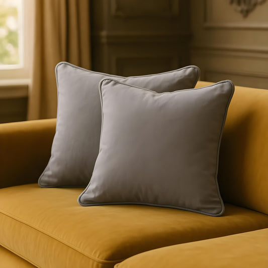 Cotton Velvet Cushion Cover Grey