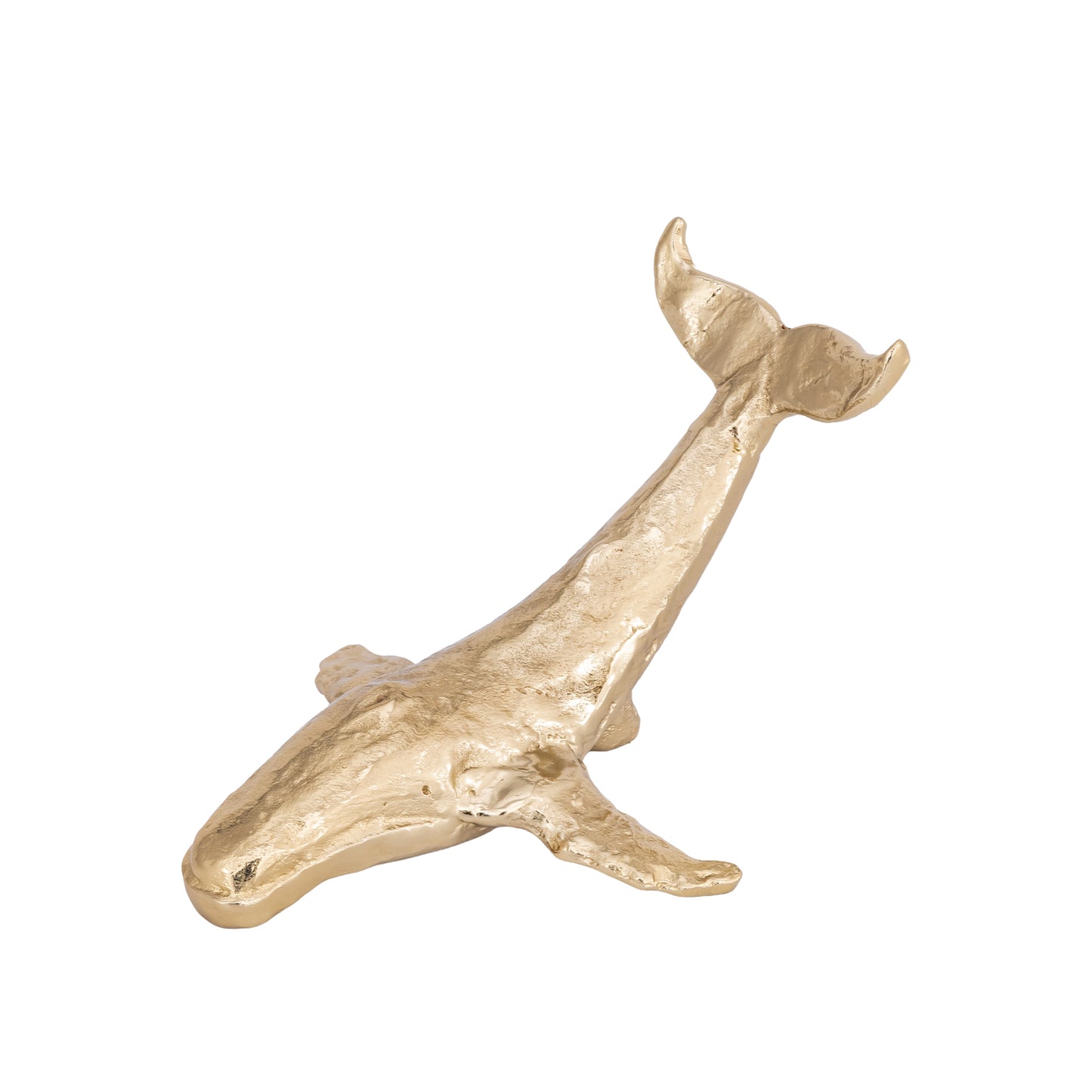Whale Statue Small Gold Finish | Keiko