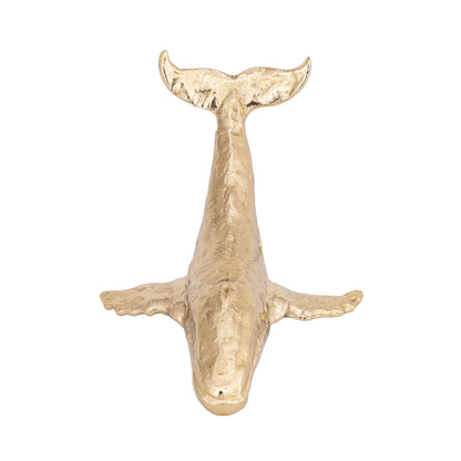 Whale Statue Small Gold Finish | Keiko