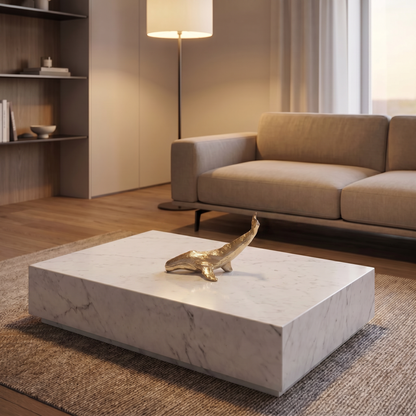 Whale Statue Small Gold Finish | Keiko